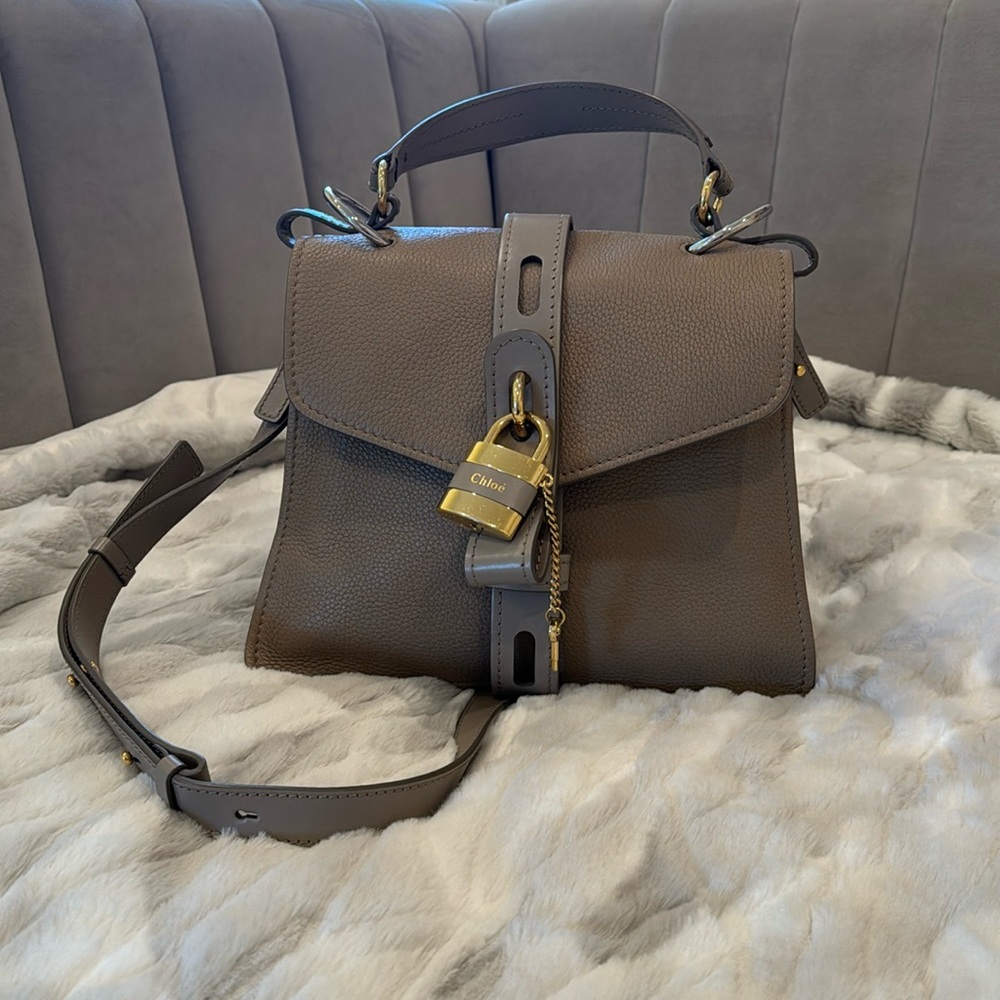 Chloe Medium Aby Shoulder bag Motty Grey